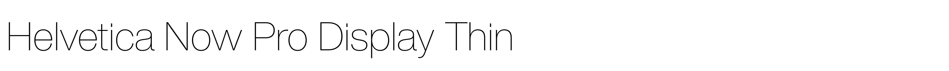 Helvetica Now Pro Display Thin